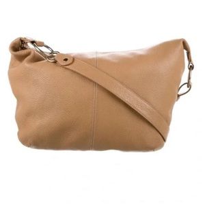 Furla Convertible Leather Crossbody Hobo Bag Tan